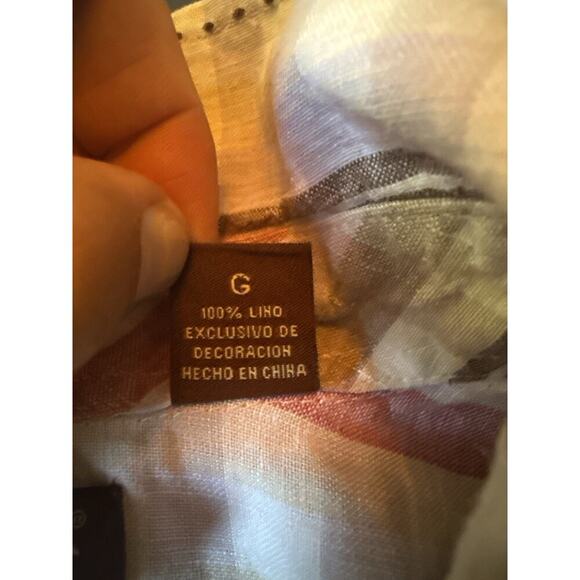 Cubavera Men’s Large Shirt 100% Linen Pastel Plaid Short Sleeve Button Front - Picture 7 of 9